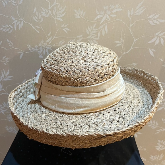 Toucan Collection Straw Hat with Flowers & Raw Silk Ribbon main image 4